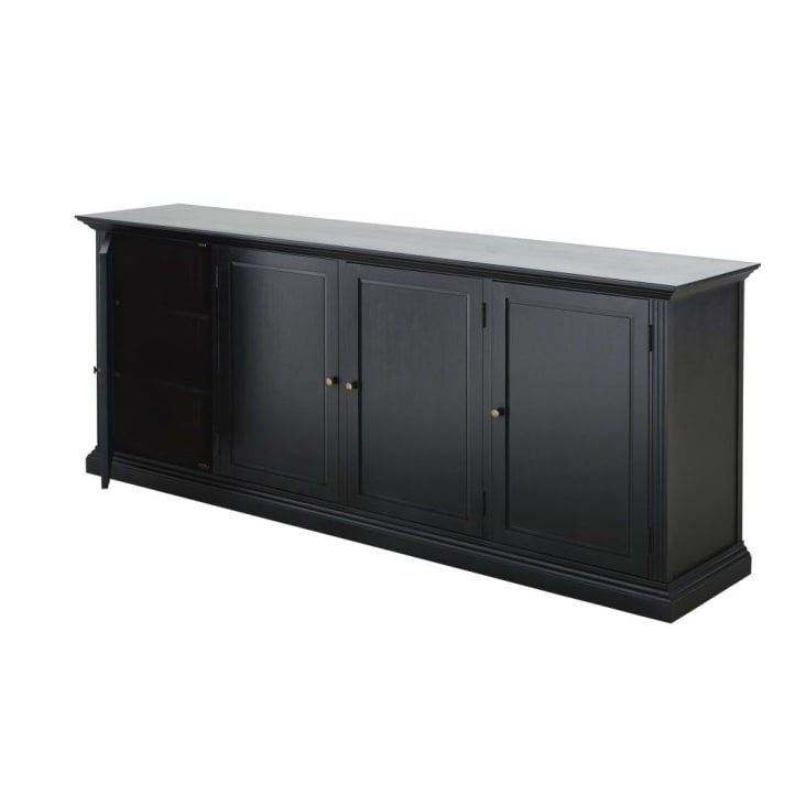 Maisons du Monde Cambronne - Aparador negro con 4 puertas Rebajas de fábrica