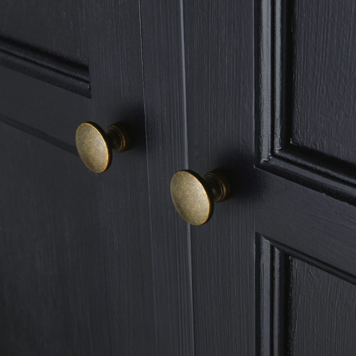 Maisons du Monde Cambronne - Aparador negro con 4 puertas Rebajas de fábrica