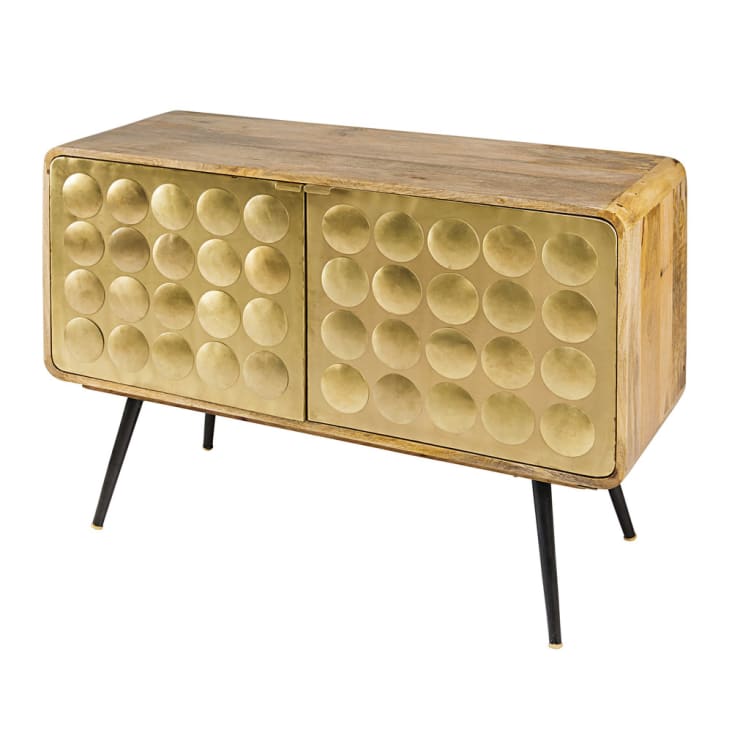 Maisons du Monde Gatsby - Aparador con 2 puertas de metal con efecto dorado Los más vendidos