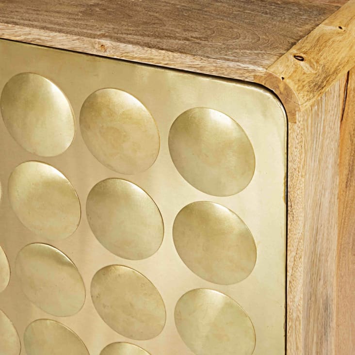 Maisons du Monde Gatsby - Aparador con 2 puertas de metal con efecto dorado Los más vendidos
