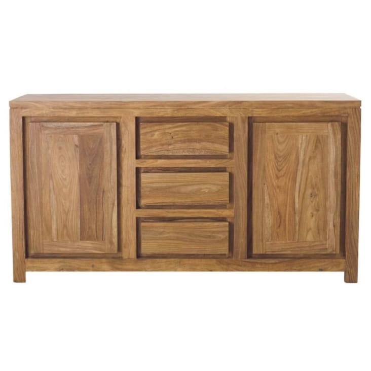 Maisons du Monde Stockholm - Aparador con 2 puertas y 3 cajones de madera de sheesham macizo