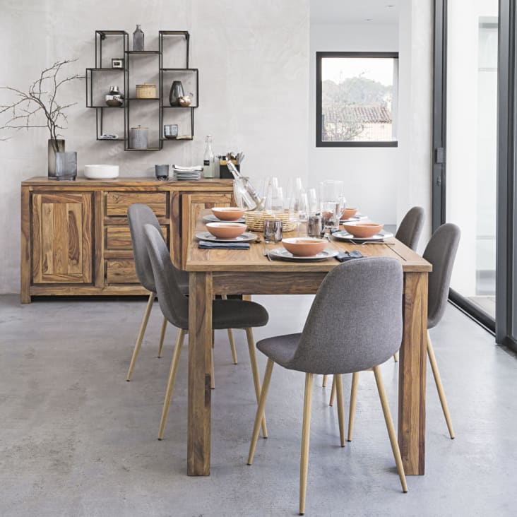Maisons du Monde Stockholm - Aparador con 2 puertas y 3 cajones de madera de sheesham macizo Ventas relámpago