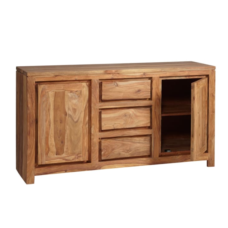 Maisons du Monde Stockholm - Aparador con 2 puertas y 3 cajones de madera de sheesham macizo Ventas relámpago