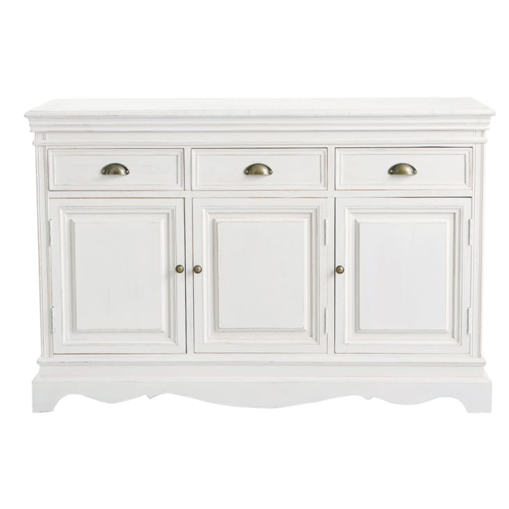 Maisons du Monde Joséphine - Aparador de 3 puertas con 3 cajones blancos