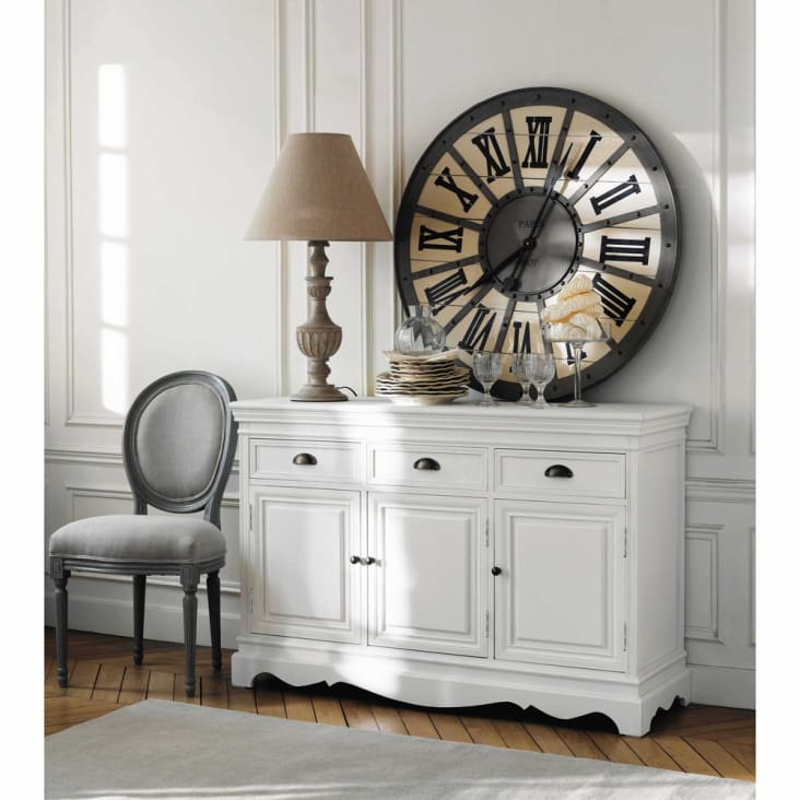 Maisons du Monde Joséphine - Aparador de 3 puertas con 3 cajones blancos Descuento