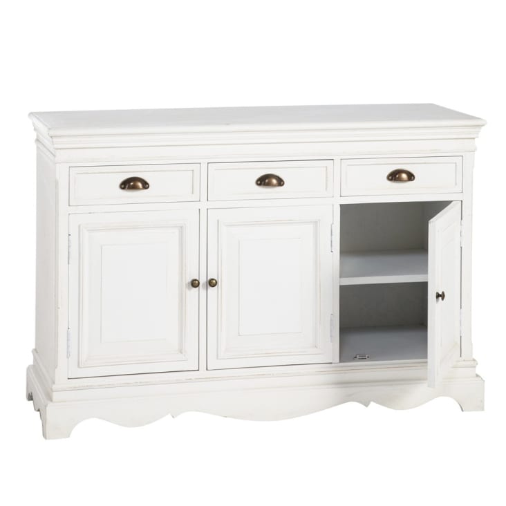 Maisons du Monde Joséphine - Aparador de 3 puertas con 3 cajones blancos Descuento