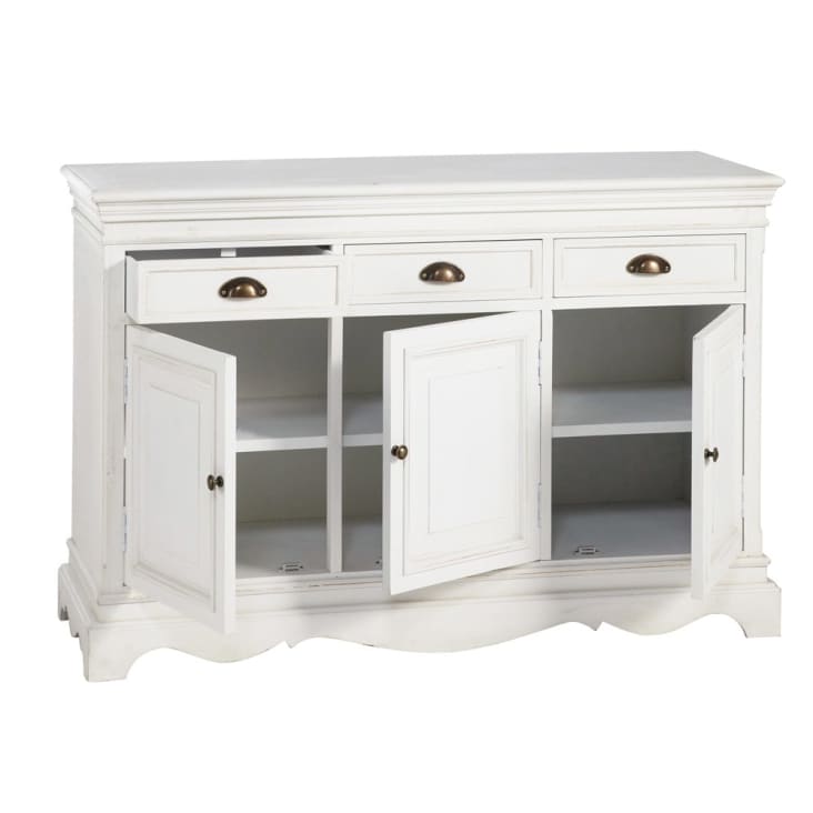 Maisons du Monde Joséphine - Aparador de 3 puertas con 3 cajones blancos Descuento