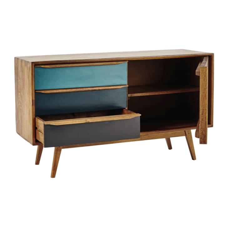 Maisons du Monde Janeiro - Aparador vintage de madera de mango azul Tienda