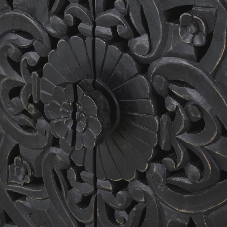 Maisons du Monde Himalaya - Aparador con 2 puertas negro carbón grabado Tienda