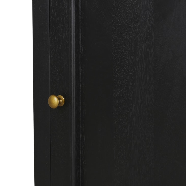 Maisons du Monde Vienna - Aparador con 2 puertas correderas negro carbón Liquidación