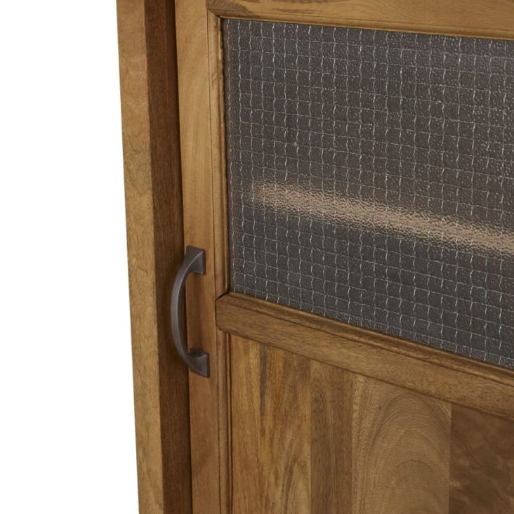 Maisons du Monde Baryton - Aparador con 3 puertas correderas de vidrio armado Mejor oferta