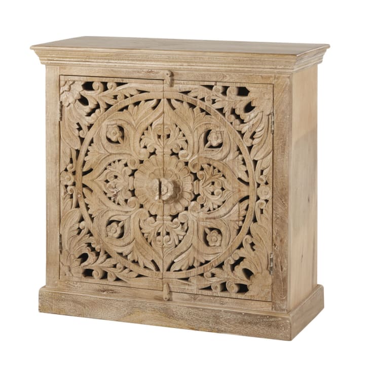 Maisons du Monde Himalaya - Aparador con 2 puertas de mango macizo tallado Últimos 2 días