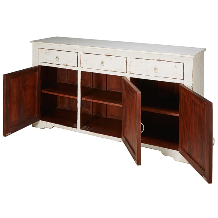 Maisons du Monde Avignon - Aparador con 3 puertas de mango blanqueado Precio de fábrica
