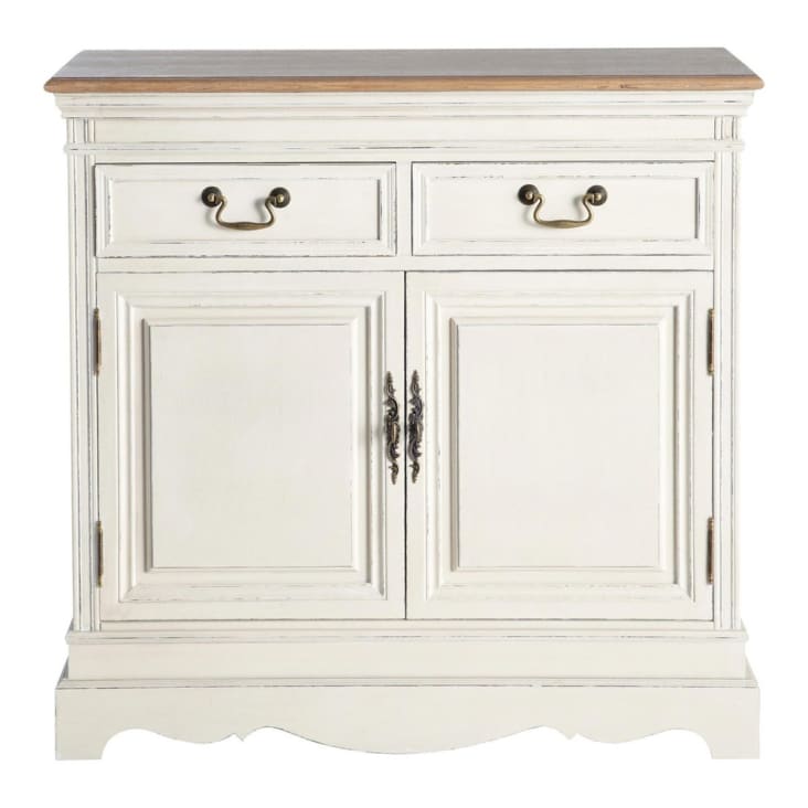 Maisons du Monde Léontine - Aparador con 2 puertas y 2 cajones crema
