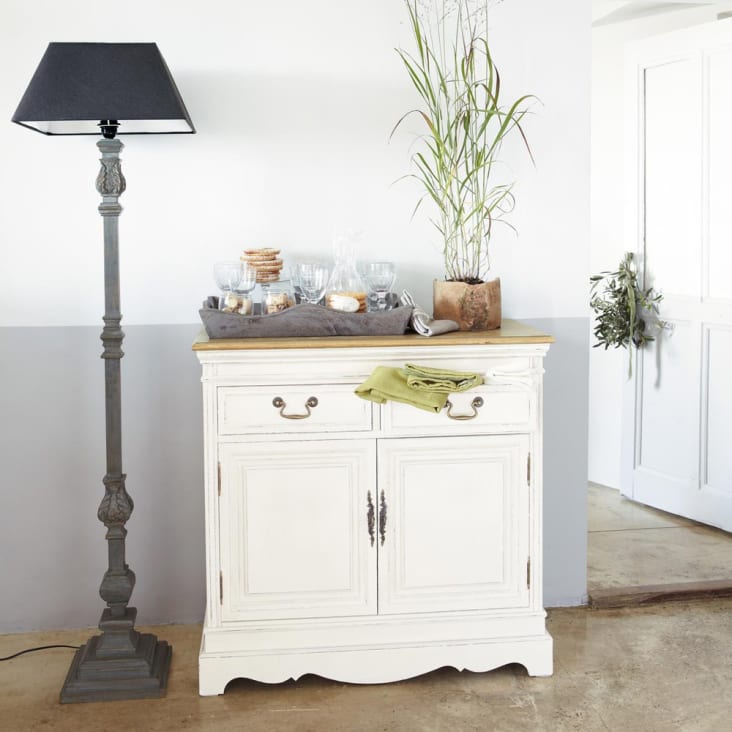 Maisons du Monde Léontine - Aparador con 2 puertas y 2 cajones crema Oferta especial de fábrica