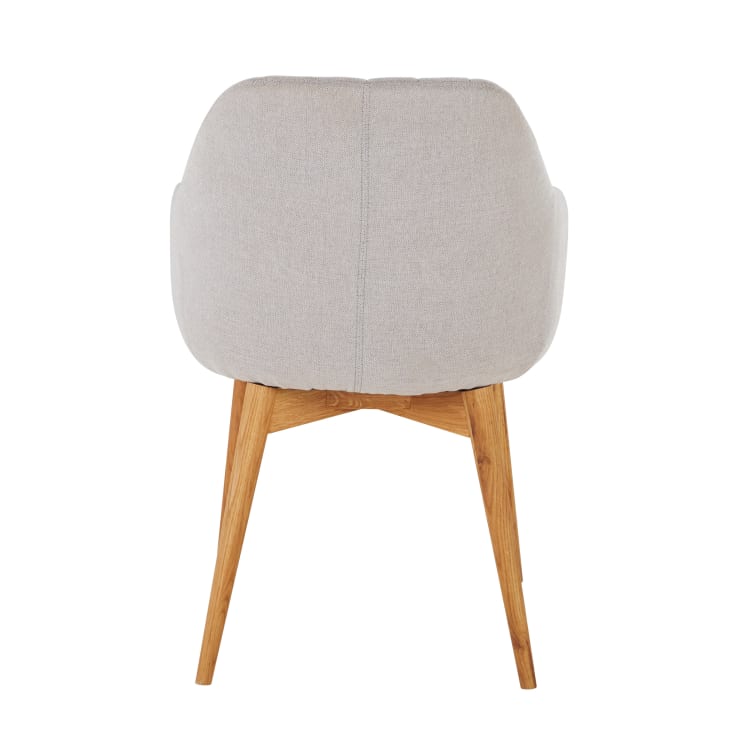 Maisons du Monde Archie - Silla de comedor gris claro con patas de madera de roble Solo queda un día