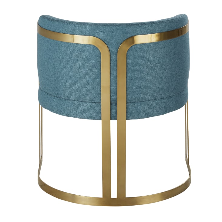 Maisons du Monde Bling Business - Silla de comedor profesional azul verdoso y dorado Liquidación