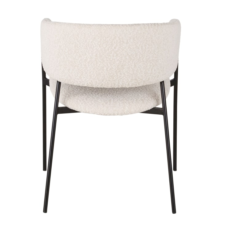 Maisons du Monde Hug - Silla de comedor de tela bouclé color crudo Precios de Black Friday