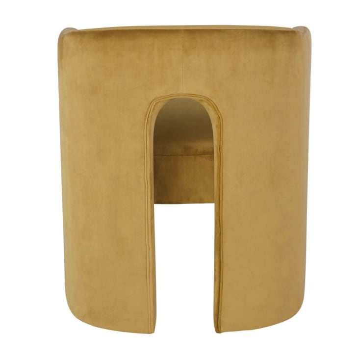 Maisons du Monde Chess - Silla de comedor de terciopelo ocre Oferta exclusiva