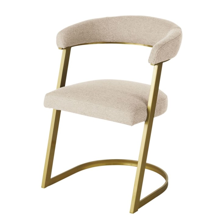 Maisons du Monde Warren - Sillón crudo chiné de acero color latón Descuento por venta flash