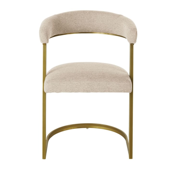 Maisons du Monde Warren - Sillón crudo chiné de acero color latón Descuento por venta flash