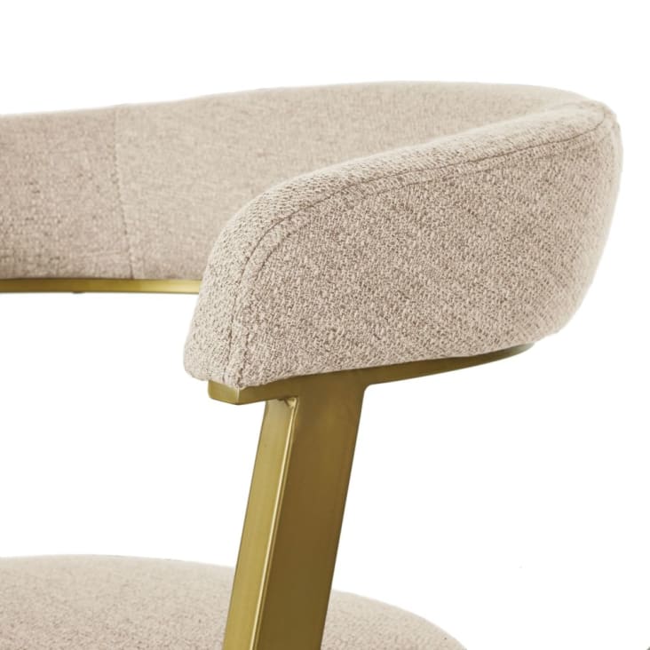 Maisons du Monde Warren - Sillón crudo chiné de acero color latón Descuento por venta flash