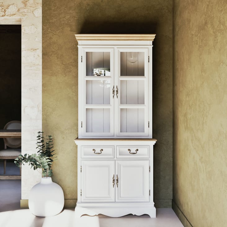 Maisons du Monde Léontine - Alacena 2 puertas crema Ofertas especiales