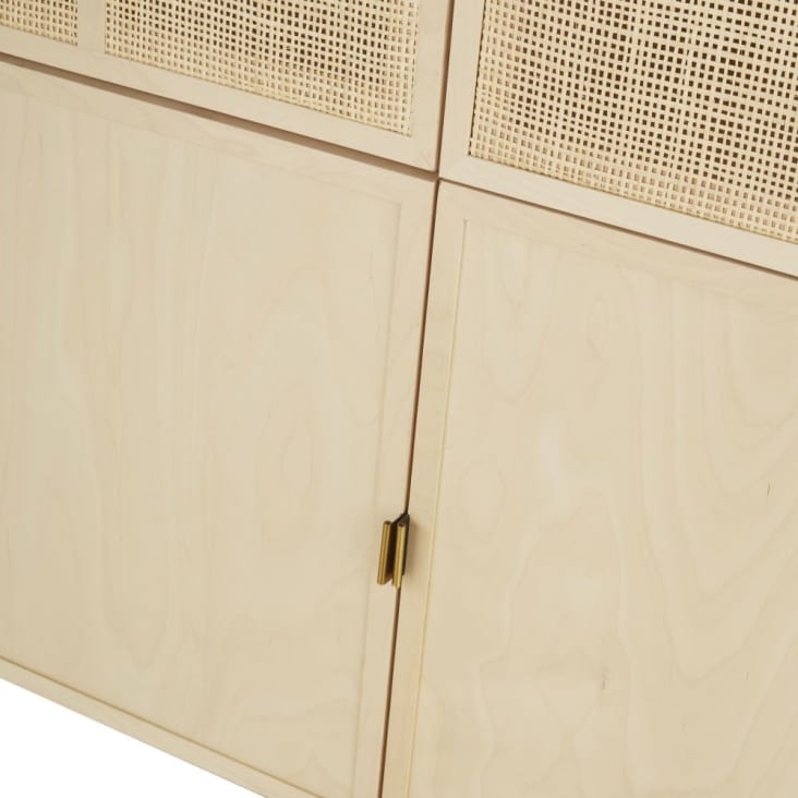 Maisons du Monde Solstice - Vajillero con 4 puertas de rejilla de ratán Grandes ahorros