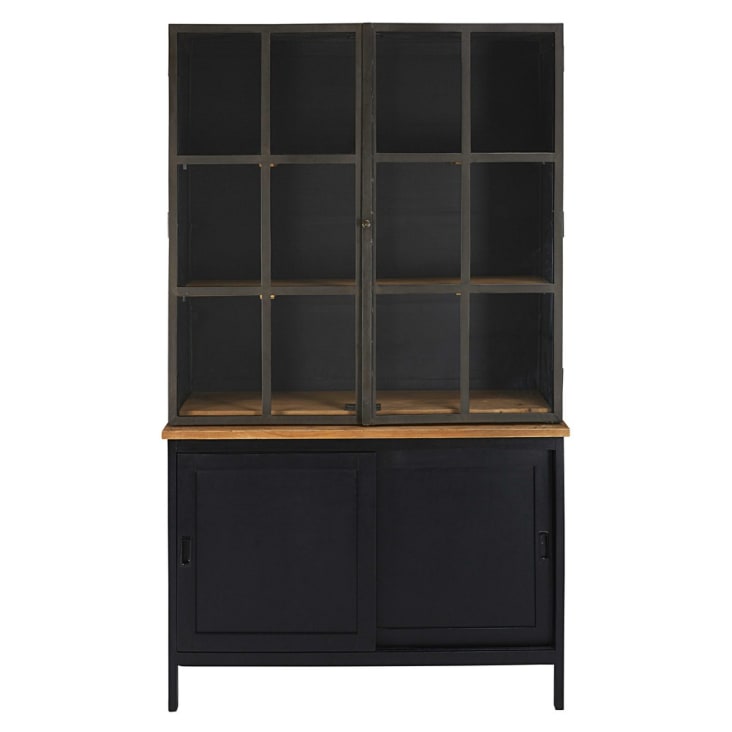 Maisons du Monde Henrik - Aparador con 4 puertas de mango y acacia negro Rebajas de fábrica