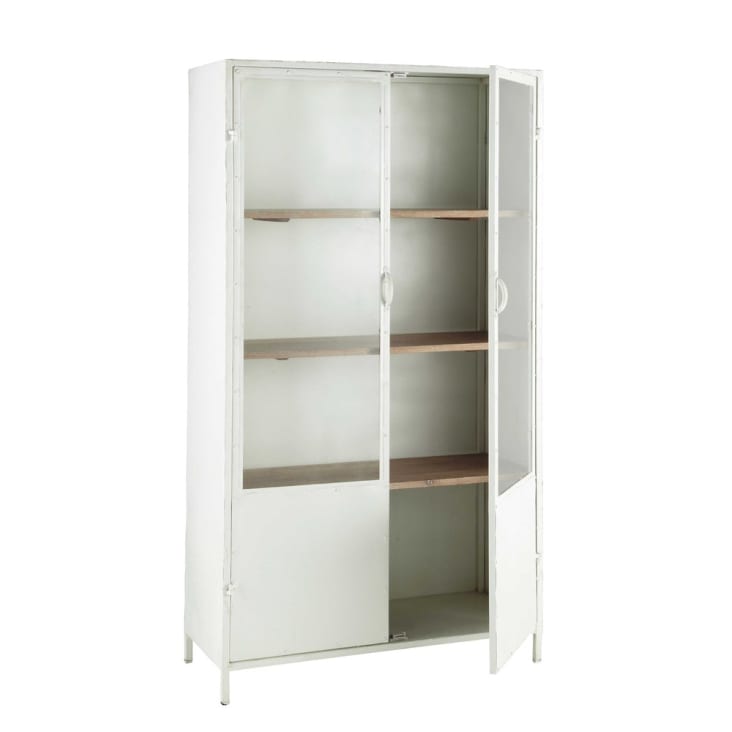 Maisons du Monde Copernic - Vitrina 2 puertas de metal blanca Mejor oferta