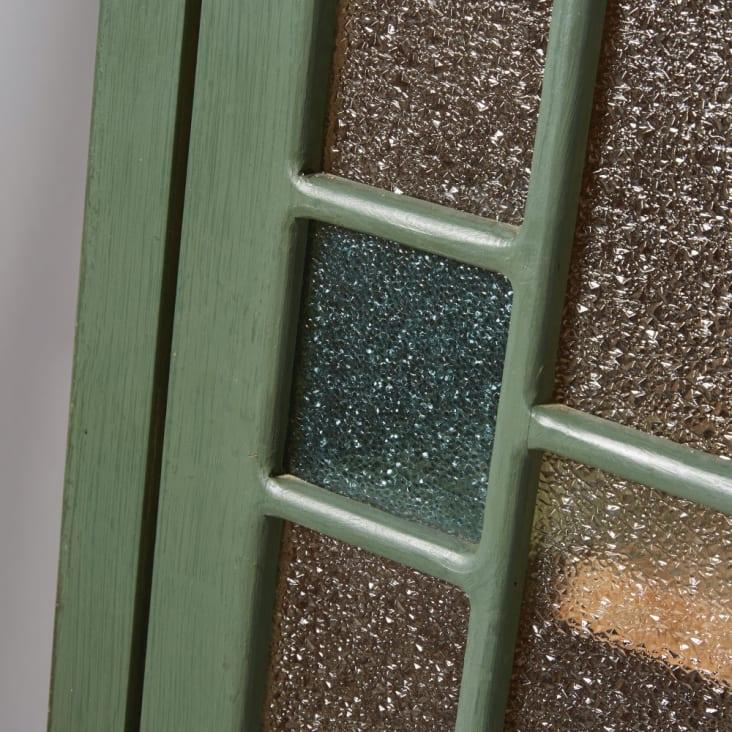 Maisons du Monde Magdalena - Vitrina con 2 puertas de acacia maciza y vidrio granulado Oferta especial