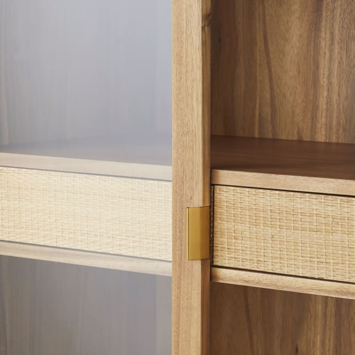 Maisons du Monde Tarifa - Vitrina de 2 puertas y 2 cajones de fibra vegetal COMPRAR AHORA