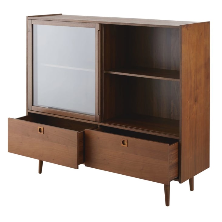 Maisons du Monde Griffith - Vitrina vintage de 2 puertas y 2 cajones en marrón Precio de fábrica