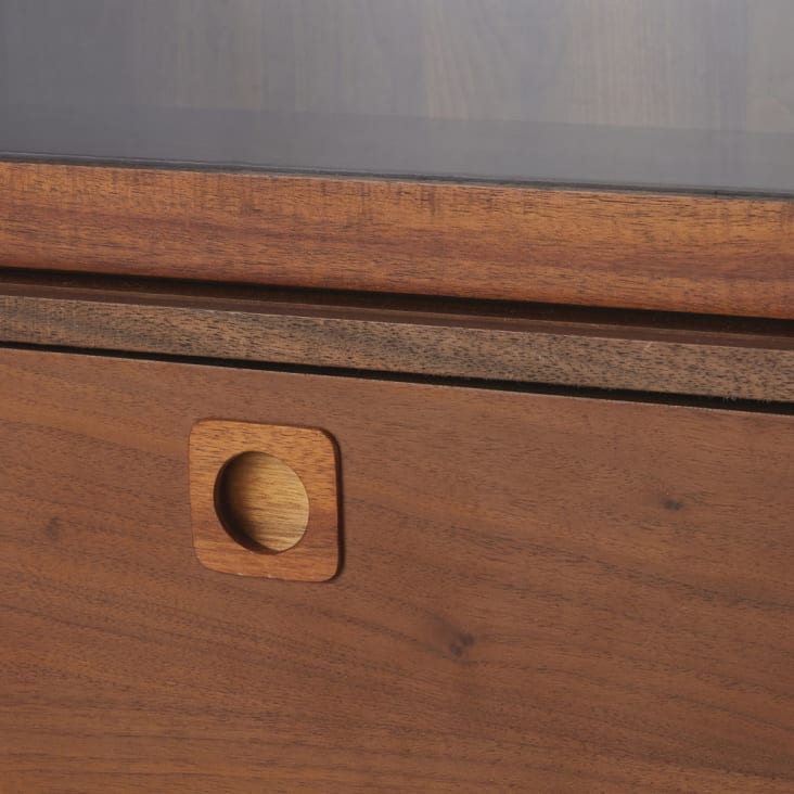 Maisons du Monde Griffith - Vitrina vintage de 2 puertas y 2 cajones en marrón Precio de fábrica