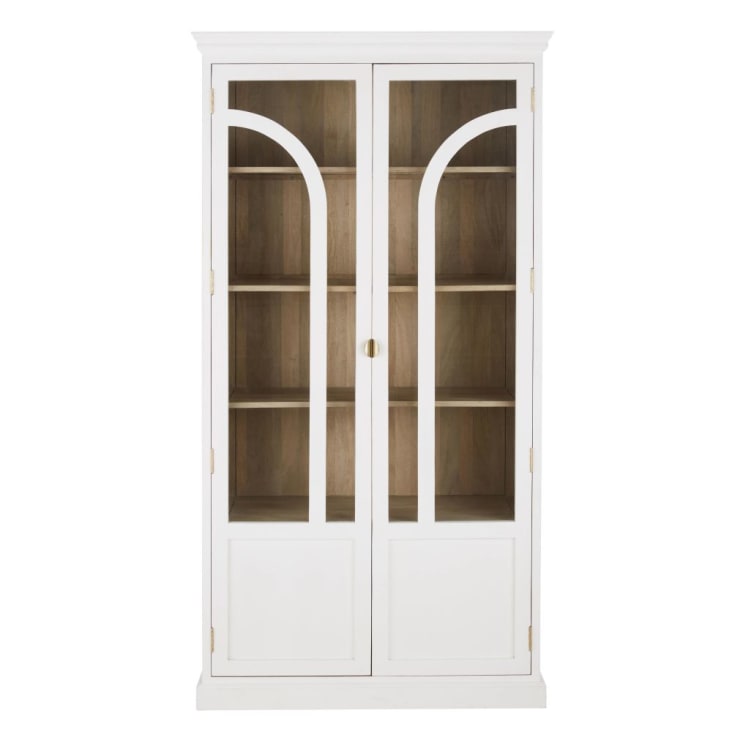 Maisons du Monde Sainte Maxime - Vitrina de 4 puertas en color blanco