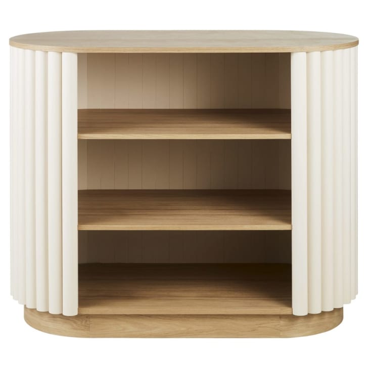 Maisons du Monde Caldera - Mueble bar bicolor con troncos blanco Grandes descuentos