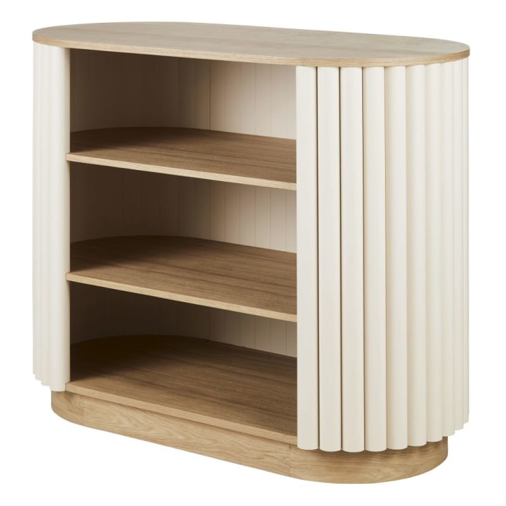 Maisons du Monde Caldera - Mueble bar bicolor con troncos blanco Grandes descuentos