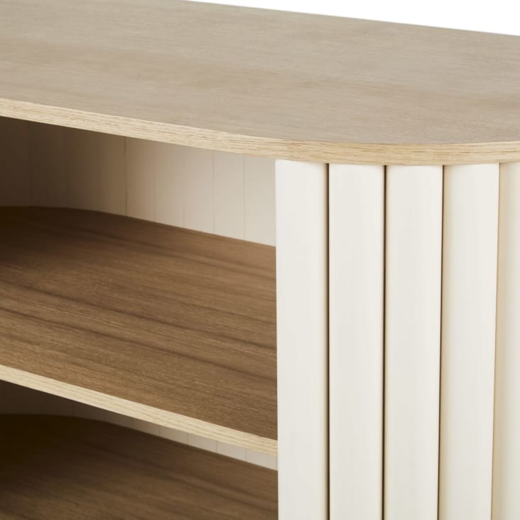 Maisons du Monde Caldera - Mueble bar bicolor con troncos blanco Grandes descuentos
