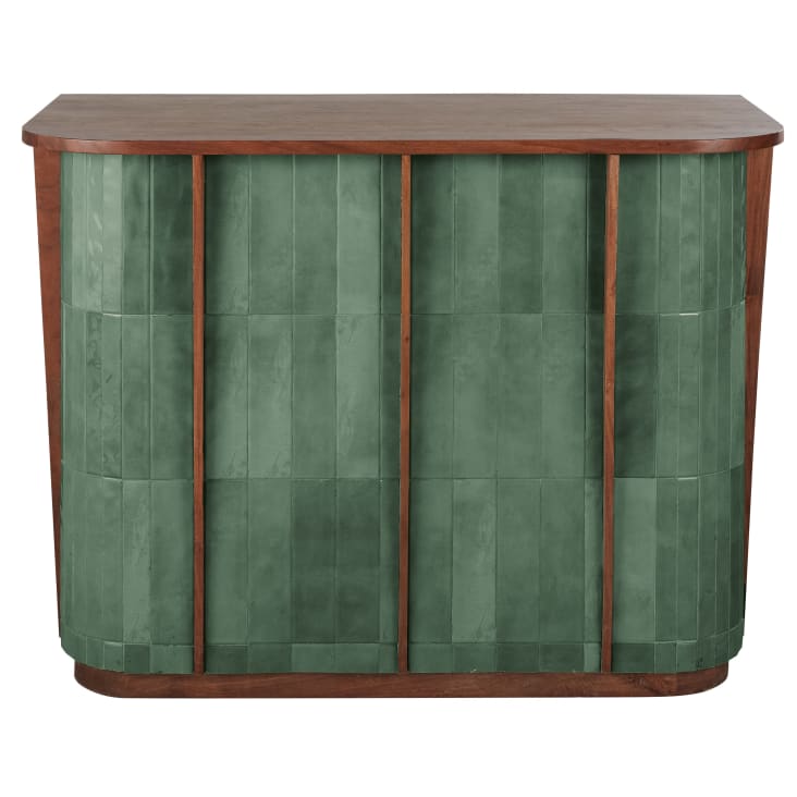 Maisons du Monde Alya - Mueble bar con 1 puerta de azulejos verde Tienda de fábrica