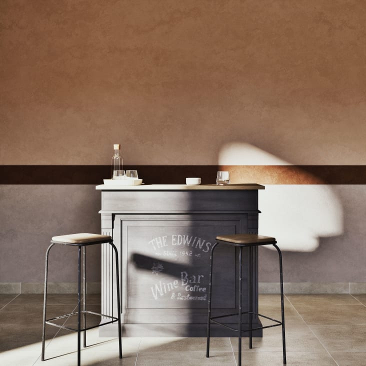 Maisons du Monde Germain - Mueble bar 4 cajones gris carbón Descuentos del mes