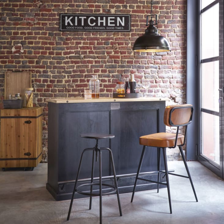 Maisons du Monde MEDY - Minibar con 2 cajones y botellero con ruedas Ofertas de temporada