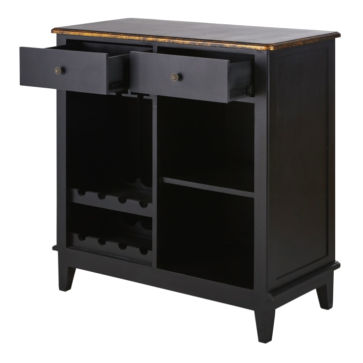 Maisons du Monde Perroquet - Barra de bar de madera oscura Ofertas especiales