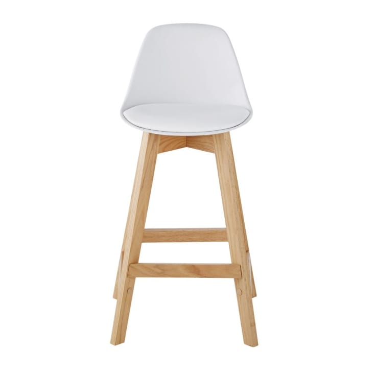 Maisons du Monde Ice - Silla para isla central de estilo escandinavo de color blanco y roble H66 Devoluciones gratuitas
