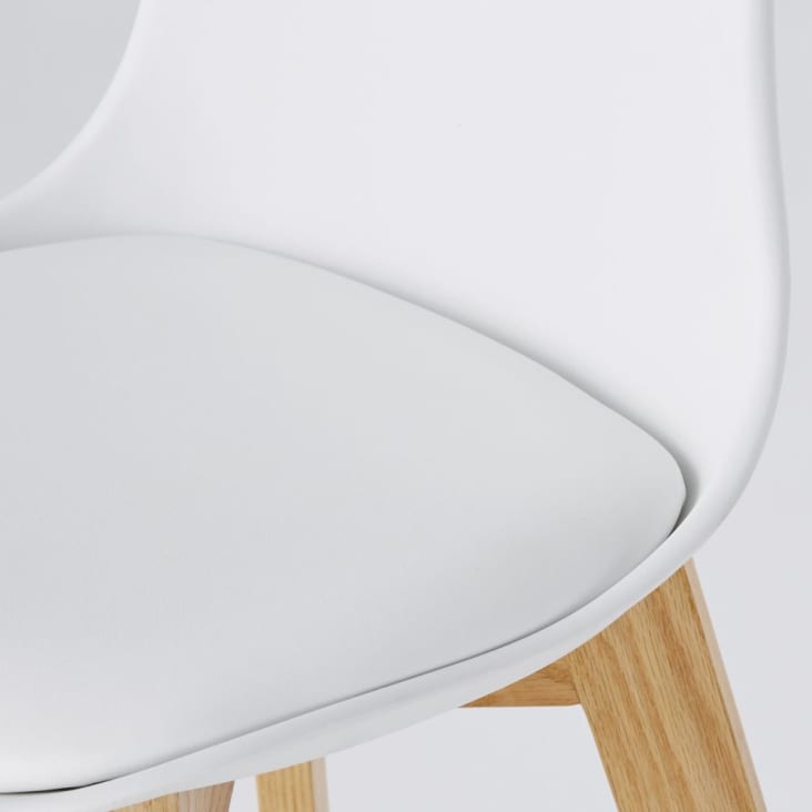 Maisons du Monde Ice - Silla para isla central de estilo escandinavo de color blanco y roble H66 Devoluciones gratuitas