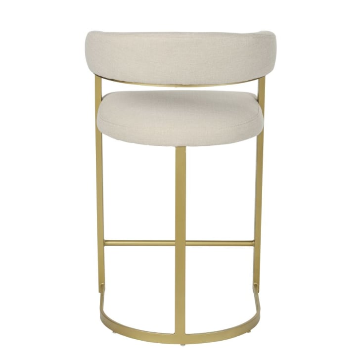 Maisons du Monde Warren - Silla para isla de cocina en beige y dorado Alt. 66 Rebajas