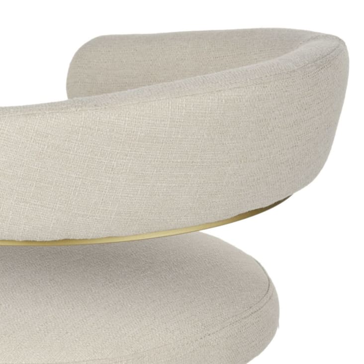 Maisons du Monde Warren - Silla para isla de cocina en beige y dorado Alt. 66 Rebajas