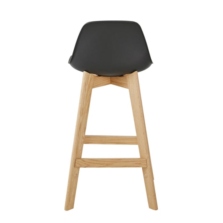 Maisons du Monde Ice - Silla para isla central de estilo escandinavo de color negro y roble H66 Venta caliente