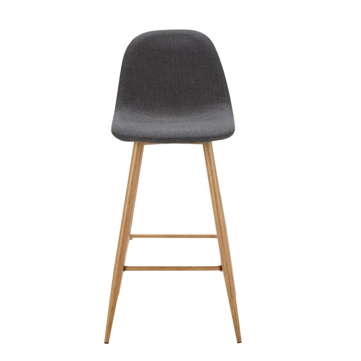 Maisons du Monde Clyde - Silla de bar vintage gris antracita H72 Gran oferta
