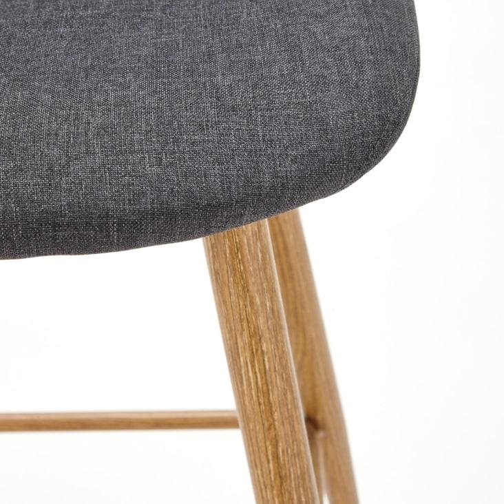 Maisons du Monde Clyde - Silla de bar vintage gris antracita H72 Gran oferta