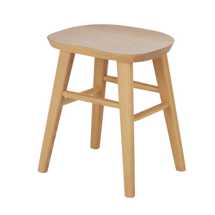 Maisons du Monde Mangrove - Taburete de madera de fresno natural Alt. 45 Liquidación